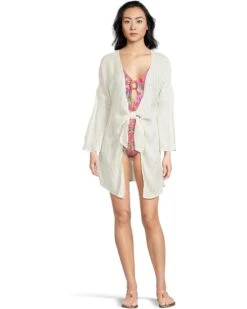 BECCA Radiance Plunge Tie Front Tunic | Swimwear -Bed Stuson Shop 612Db4IYdNL. AC SR736920