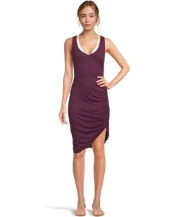 BECCA Breezy Basics V Neck Sleeveless Dress Cover-Up | Swimwear