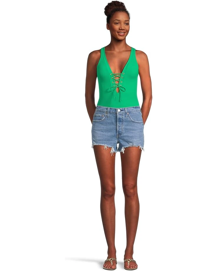 BECCA Modern Edge Rib Plunge One Piece | Swimwear 7 BECCA Modern Edge Rib Plunge One Piece | Swimwear - Image 5