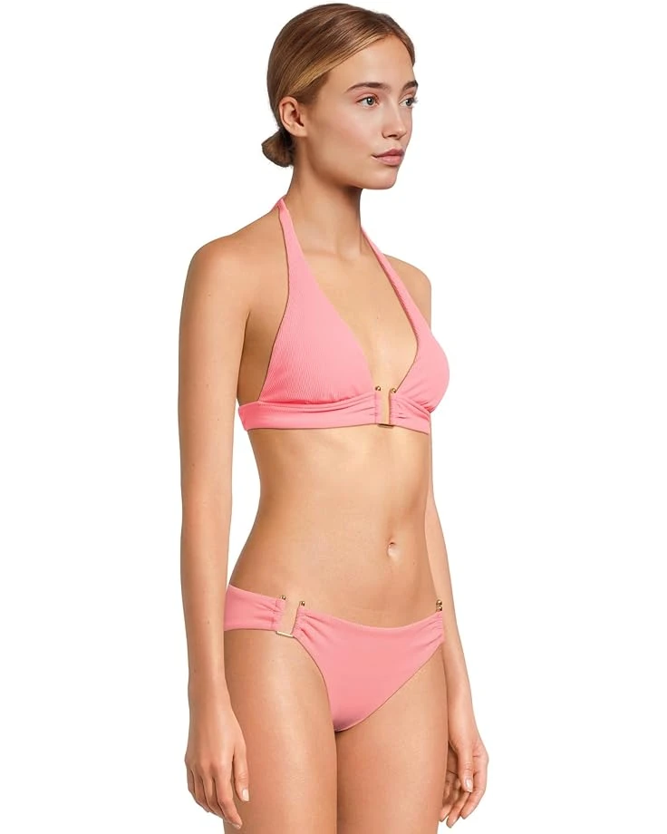 BECCA Modern Edge Rib Mira U Buckle Halter Top | Swimwear 4 BECCA Modern Edge Rib Mira U Buckle Halter Top | Swimwear - Image 2