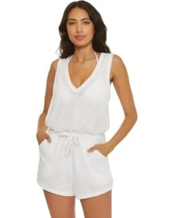 BECCA Beach Date Romper with pockets cover-up | Swimwear -Bed Stuson Shop 61MDUKINgtL. AC SR736920