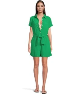 BECCA Cabana Textured Button Front Romper cover-up | Swimwear -Bed Stuson Shop 61a3KxJOWhL. AC SR736920