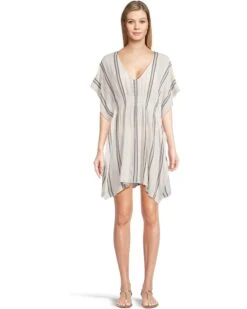 BECCA Radiance Plunge Tie Front Tunic Cover-Up | Swimwear