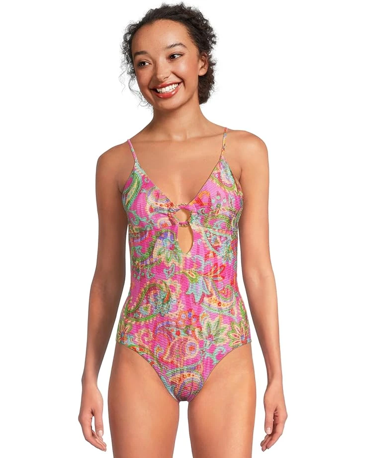 BECCA Polynesia Tatum Textured Ring Cut Out One Piece | Swimwear 3 BECCA Polynesia Tatum Textured Ring Cut Out One Piece | Swimwear