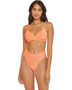 BECCA Line in The Sand Giselle Rib Textured Underwire Bra | Swimwear