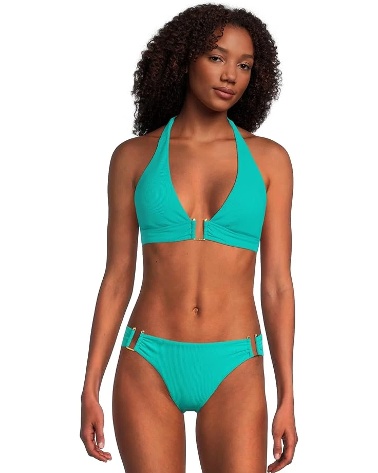 BECCA Modern Edge Rib Mira U Buckle Halter Top | Swimwear 8 BECCA Modern Edge Rib Mira U Buckle Halter Top | Swimwear - Image 6