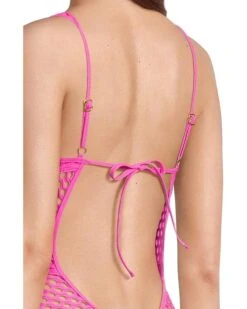 BECCA Castaway Fishnet Texture Plunge One Piece | Swimwear 11 BECCA Castaway Fishnet Texture Plunge One Piece | Swimwear -Bed Stuson Shop 71CLexDYi9L. AC SR736920