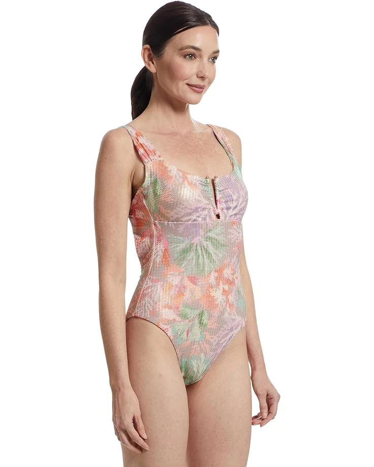 BECCA Coral Reef Viviana V Wire Plunge One Piece | Swimwear 4 BECCA Coral Reef Viviana V Wire Plunge One Piece | Swimwear - Image 2
