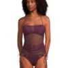 BECCA Muse Hadlee Bandeau Mesh Overlay Tankini Top | Swimwear -Bed Stuson Shop 71KhaxNQfqL. AC SR736920