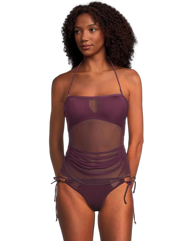 BECCA Muse Hadlee Bandeau Mesh Overlay Tankini Top | Swimwear 3 BECCA Muse Hadlee Bandeau Mesh Overlay Tankini Top | Swimwear