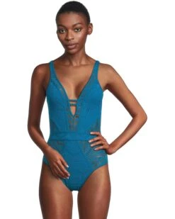 BECCA Color Play Crochet Plunge One Piece | Swimwear -Bed Stuson Shop 71NagUYJ8aL. AC SR736920