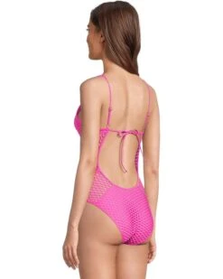 BECCA Castaway Fishnet Texture Plunge One Piece | Swimwear 10 BECCA Castaway Fishnet Texture Plunge One Piece | Swimwear -Bed Stuson Shop 71PF8AlLPPL. AC SR736920