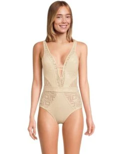 BECCA Polished Crochet Plunge One Piece | Swimwear
