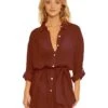BECCA Gauzy Button Front Collared Shirtdress Cover-Up | Swimwear 2 BECCA Gauzy Button Front Collared Shirtdress Cover-Up | Swimwear -Bed Stuson Shop 71Rc972BwzL. AC SR736920