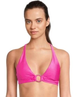 BECCA Monte Carlo Mira Rib Ring Halter | Swimwear