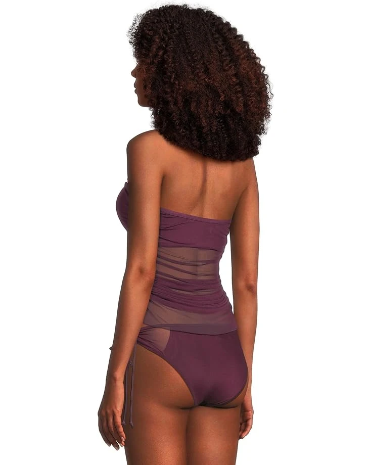 BECCA Muse Hadlee Bandeau Mesh Overlay Tankini Top | Swimwear 4 BECCA Muse Hadlee Bandeau Mesh Overlay Tankini Top | Swimwear - Image 2