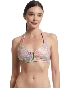 BECCA Coral Reef Viviana Wide Band Halter Top | Swimwear