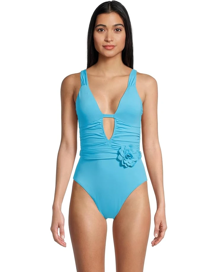 BECCA Garden Of Eden Magnolia Plunge One Piece | Swimwear 3 BECCA Garden Of Eden Magnolia Plunge One Piece | Swimwear
