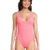 BECCA Modern Edge Rib Sophie Lace Up One Piece | Swimwear -Bed Stuson Shop 71uX5oFnVRL. AC SR736920
