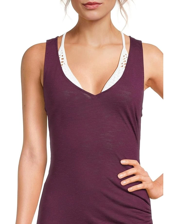 BECCA Breezy Basics V Neck Sleeveless Dress Cover-Up | Swimwear 6 BECCA Breezy Basics V Neck Sleeveless Dress Cover-Up | Swimwear - Image 4