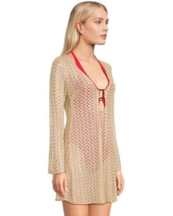 BECCA Golden Crochet Buckle Tunic Cover-Up | Swimwear -Bed Stuson Shop 81gmTEfWNEL. AC SR736920