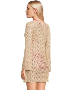 BECCA Golden Crochet Buckle Tunic Cover-Up | Swimwear -Bed Stuson Shop 81mCEz2h7L. AC SR736920