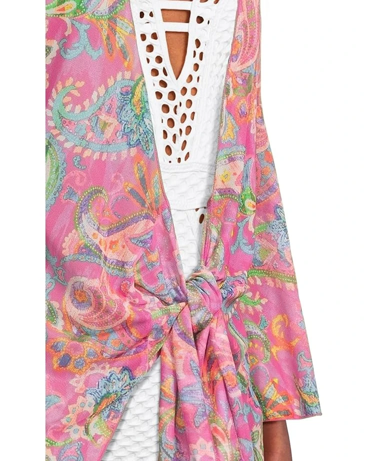 BECCA Polynesia Sheer Stretch Mesh Tie Front Cover-Up | Swimwear 6 BECCA Polynesia Sheer Stretch Mesh Tie Front Cover-Up | Swimwear - Image 4