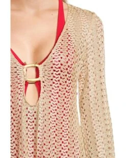 BECCA Golden Crochet Buckle Tunic Cover-Up | Swimwear -Bed Stuson Shop 81wWMdU0hgL. AC SR736920
